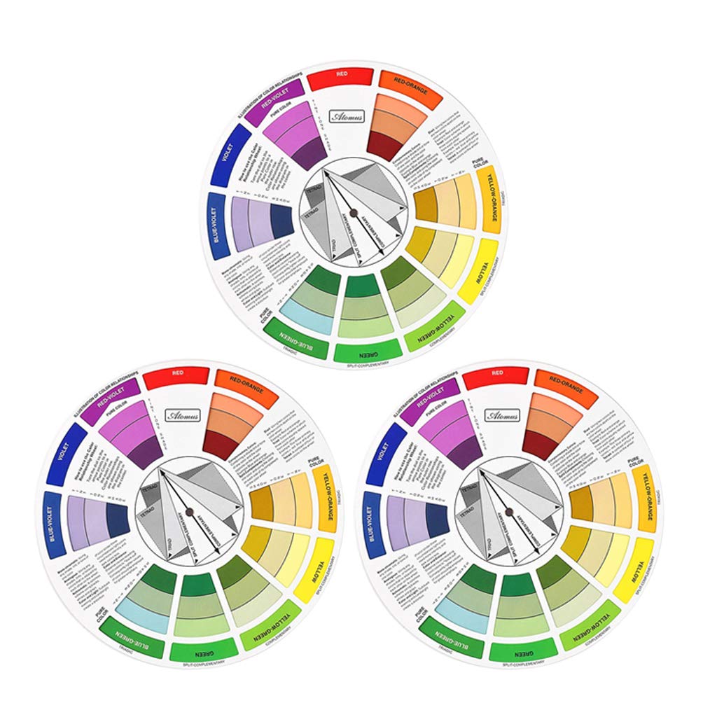 Buy LoveinDIY 3Pcs Creative Color Wheel, Paint Mixing Learning Guide
