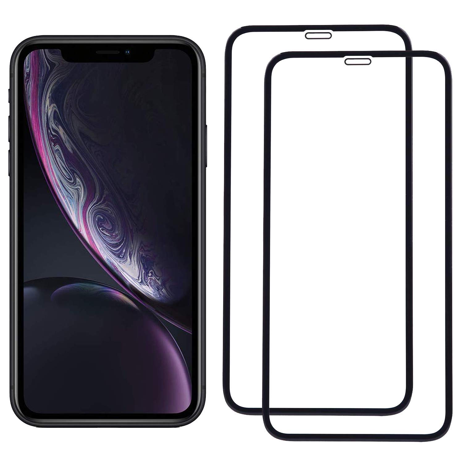 POPIO Tempered Glass Screen Protector For Smartphone Compatible With Iphone Xr/Iphone 11 (Black) Edge To Edge Coverage With Easy Installation Kit, Pack Of 2 (B08RNT3PN1) Amazon Price History, Amazon Price Tracker