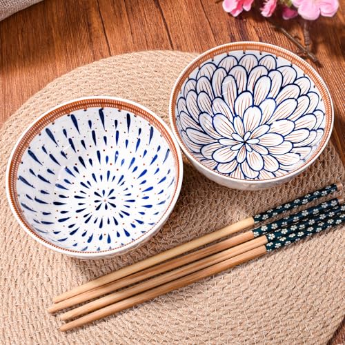 Bosili RICE BOWL SET Bowl With Chopsticks Ceramic Sushi Bowl Sauce Bowls Set Of 2 Japanese Style Ceramic Rice Bowl thumb #2