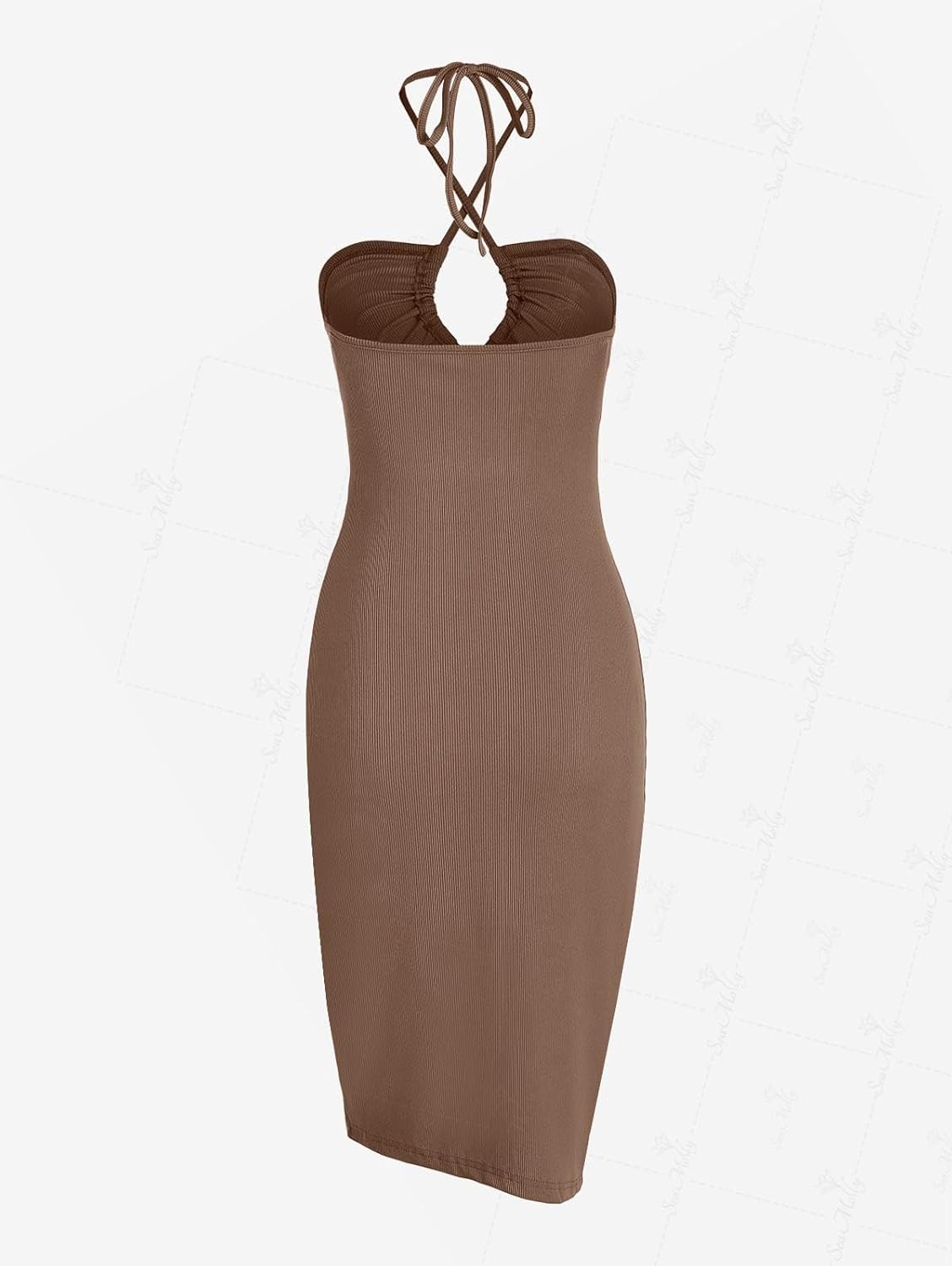 ZAFUL Women's Sleeveless Dress Sexy Midi Halter Dresses Criss Cross Cami Womens Casual Clothes for Party - Image 5