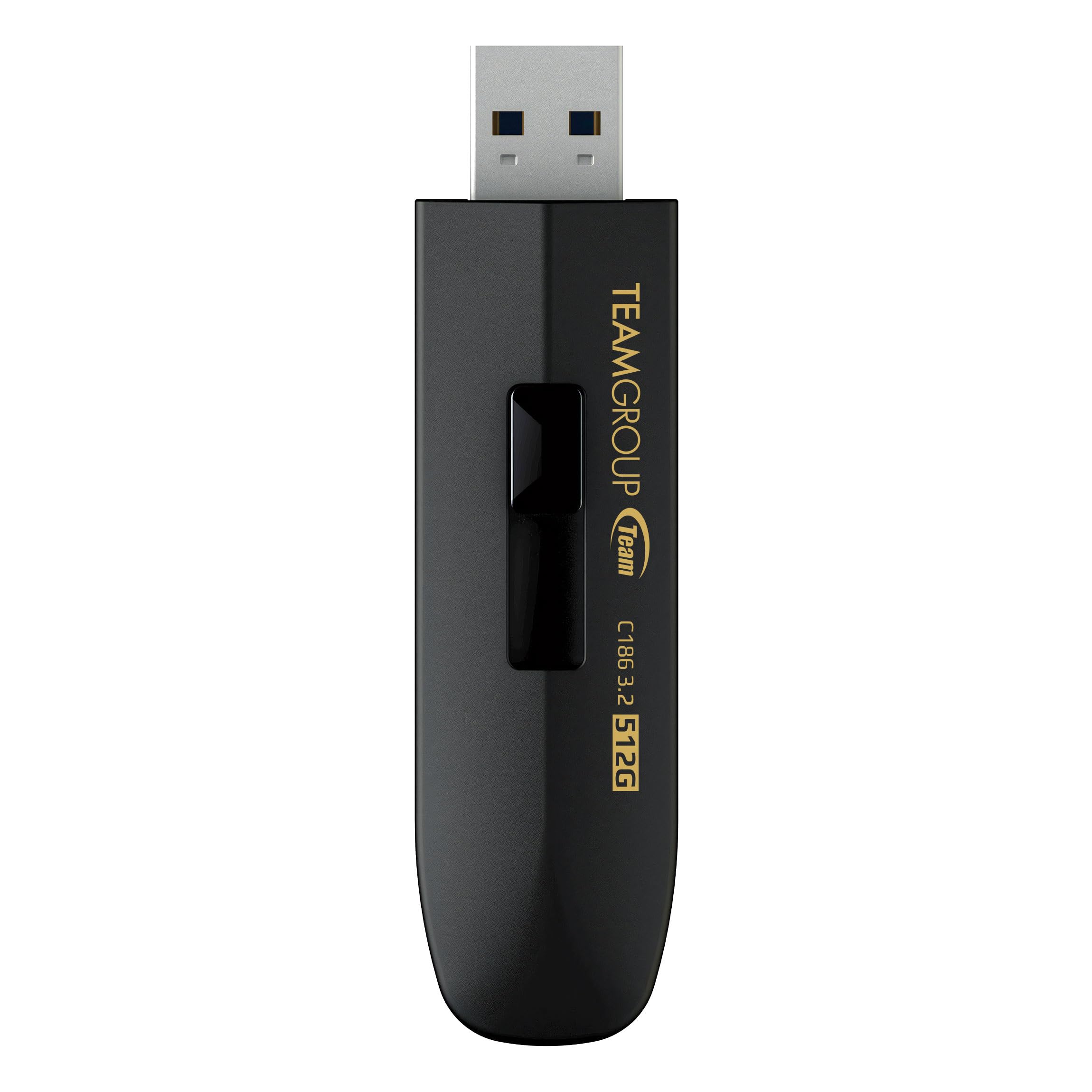 TEAMGROUP C186 512GB USB 3.2 Gen 1 (USB 3.1/3.0) Read 100MB/s Flash Thumb Drive, External Data Storage Memory Stick Compatible with Computer/Laptop Black TC1863512GB01-image-12