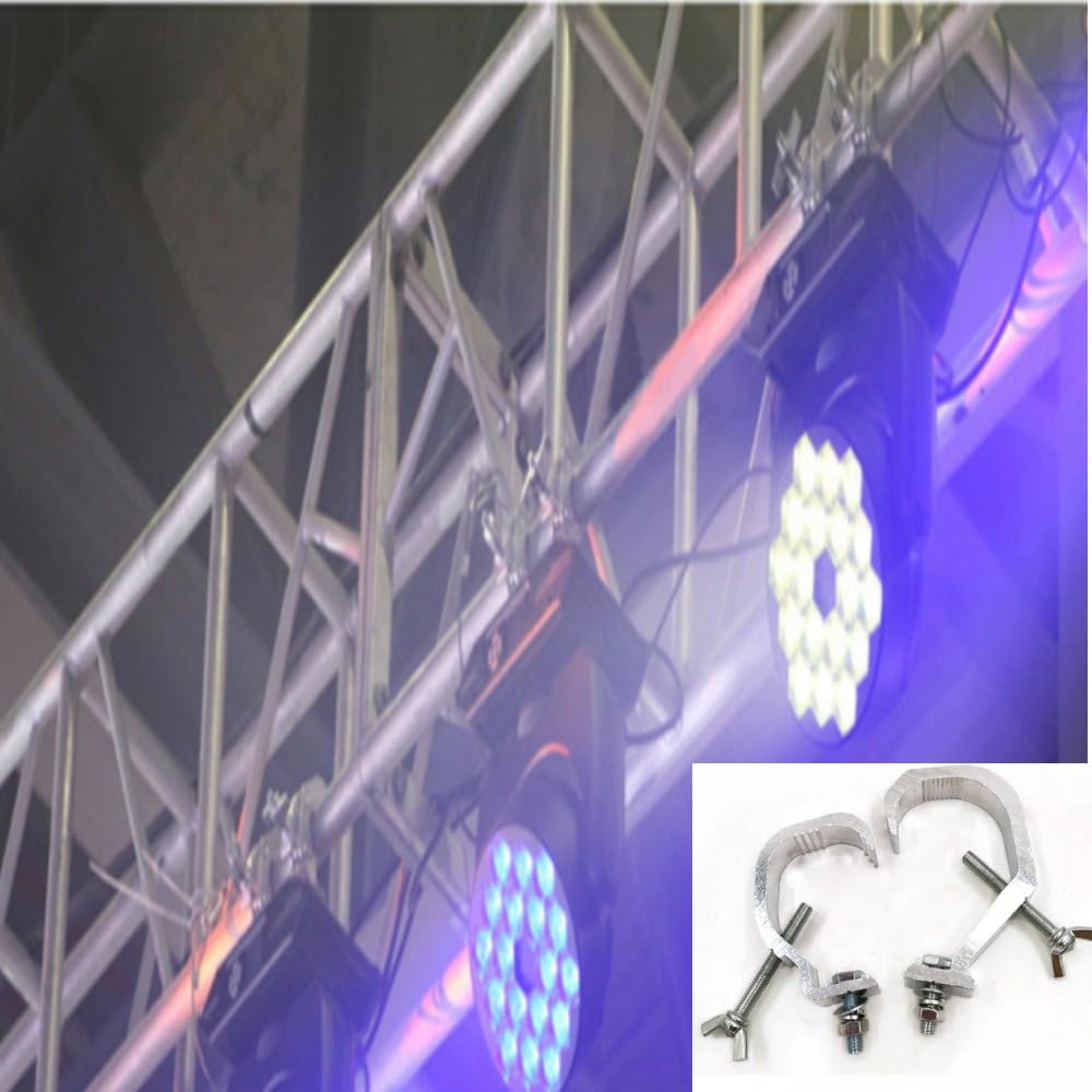 6 abrazaderas de luz de escenario, abrazaderas para luces de luz, abrazadera de aleación de aluminio resistente, montaje de gancho de montaje, abrazaderas para iluminación de DJ, luces de