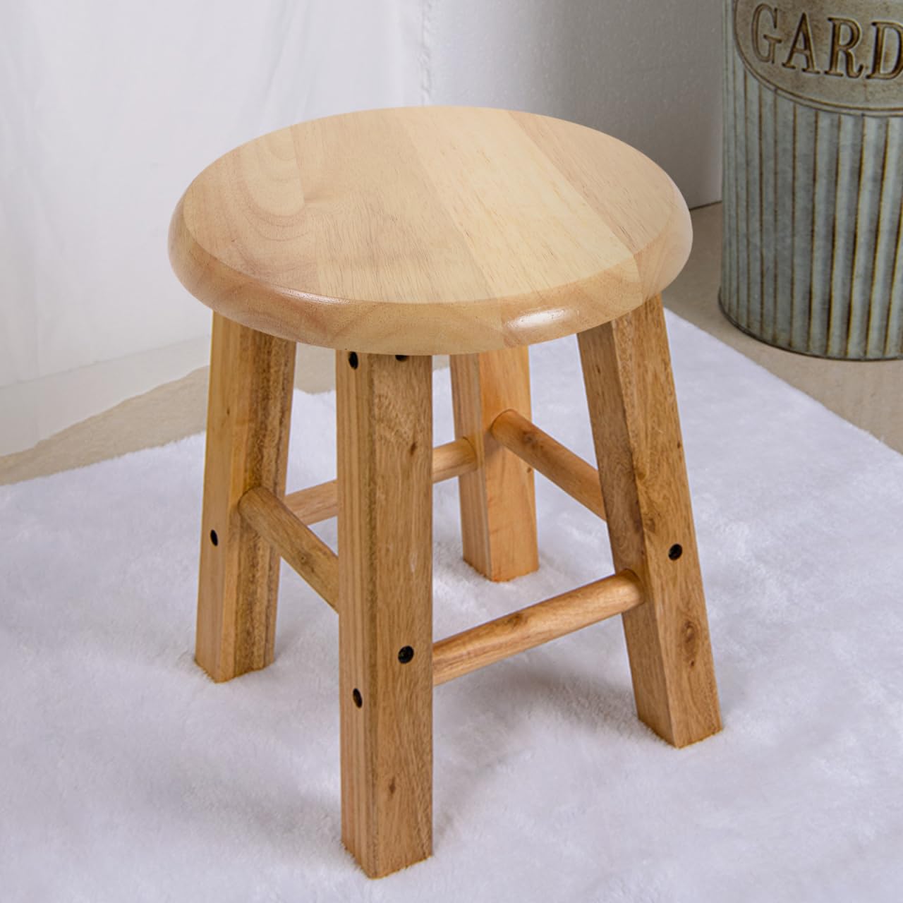 Veemoon Sedile Ricambio Sgabello Legno Massello Rotondo Accessori Sostitutivi Per Sgabelli Da Bar Ristorante E Ufficio Supporto Robusto E Sicuro