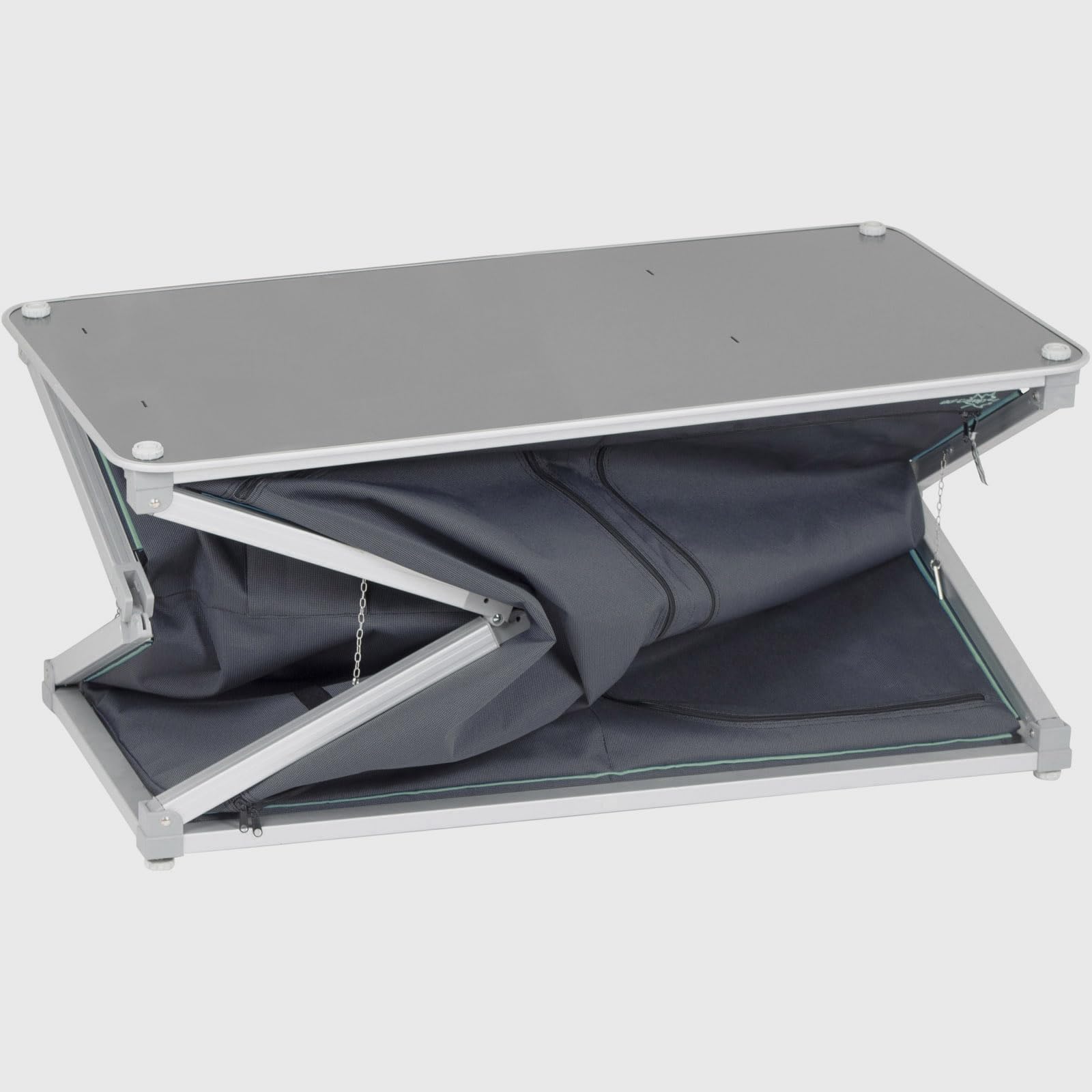 Bo-Camp Quick Up Solid – Kã ¼ chenschrank Pieghevole 4 Fã ¤ ergonomico con ripiano + Top + Protezione Antivento