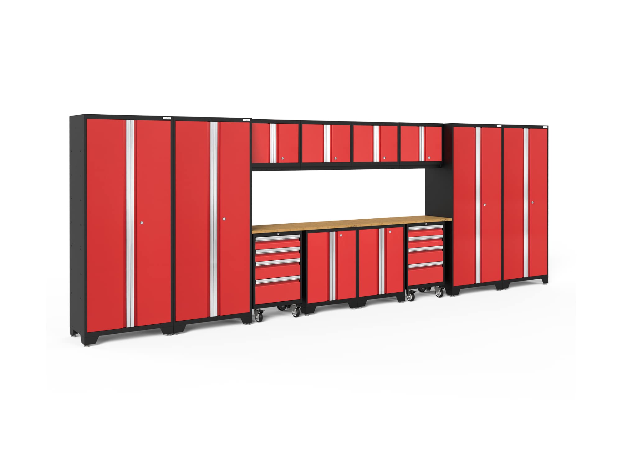 NewAge Products Bold Series Red 14 Piece Set, Garage Cabinets, 50616