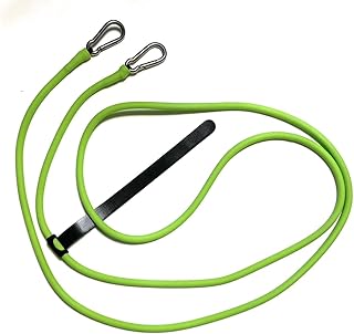 Fishing Rod Safety Line Lanyard 200lb Tested Stainless Carabiner and 6 Foot Tether for Rod and Reel Latex Covered and Anti Tangle or Snag
