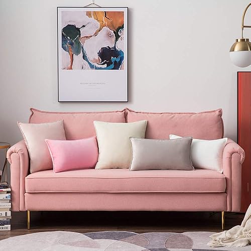 Miniatura 8 de MIULEE - Paquete de 2 fundas de almohada decorativas de terciopelo suave, fundas de cojín cuadradas sólidas para sofá, dormitorio, automóvil, 12 x