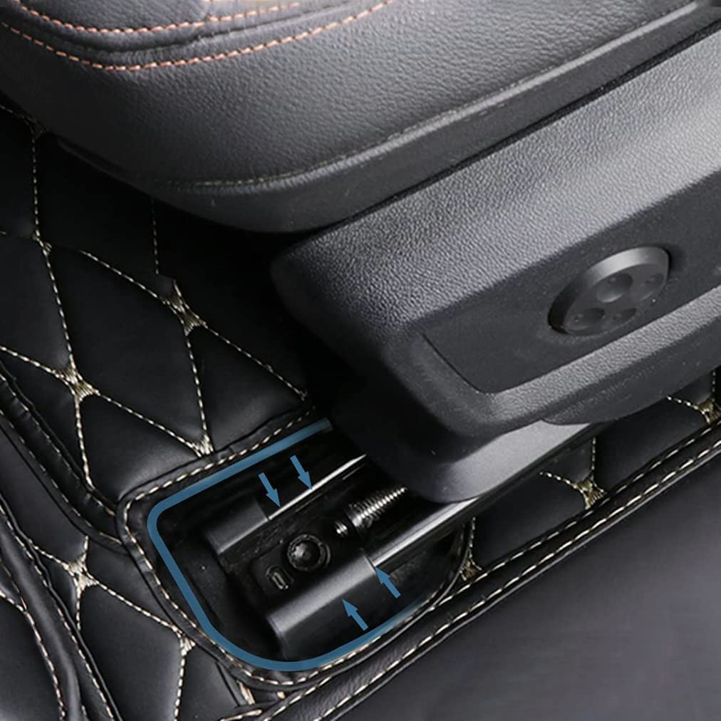 Custom Car Floor Mats Fit for 99% Sedan SUV Sports Car Full Coverage Pads Leather Floor Liners Mat Women Men (Black with red line)