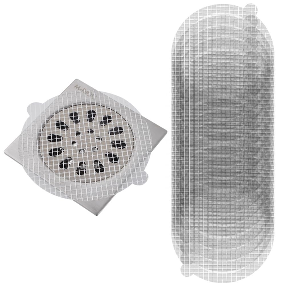 Disposable Shower Drain Hair Catcher for Bathroom, Laundry, Bathtub, Kitchen, Sink, Drain - Home Drain Strainers Sticker Accessories, 50Pcs (4.3")