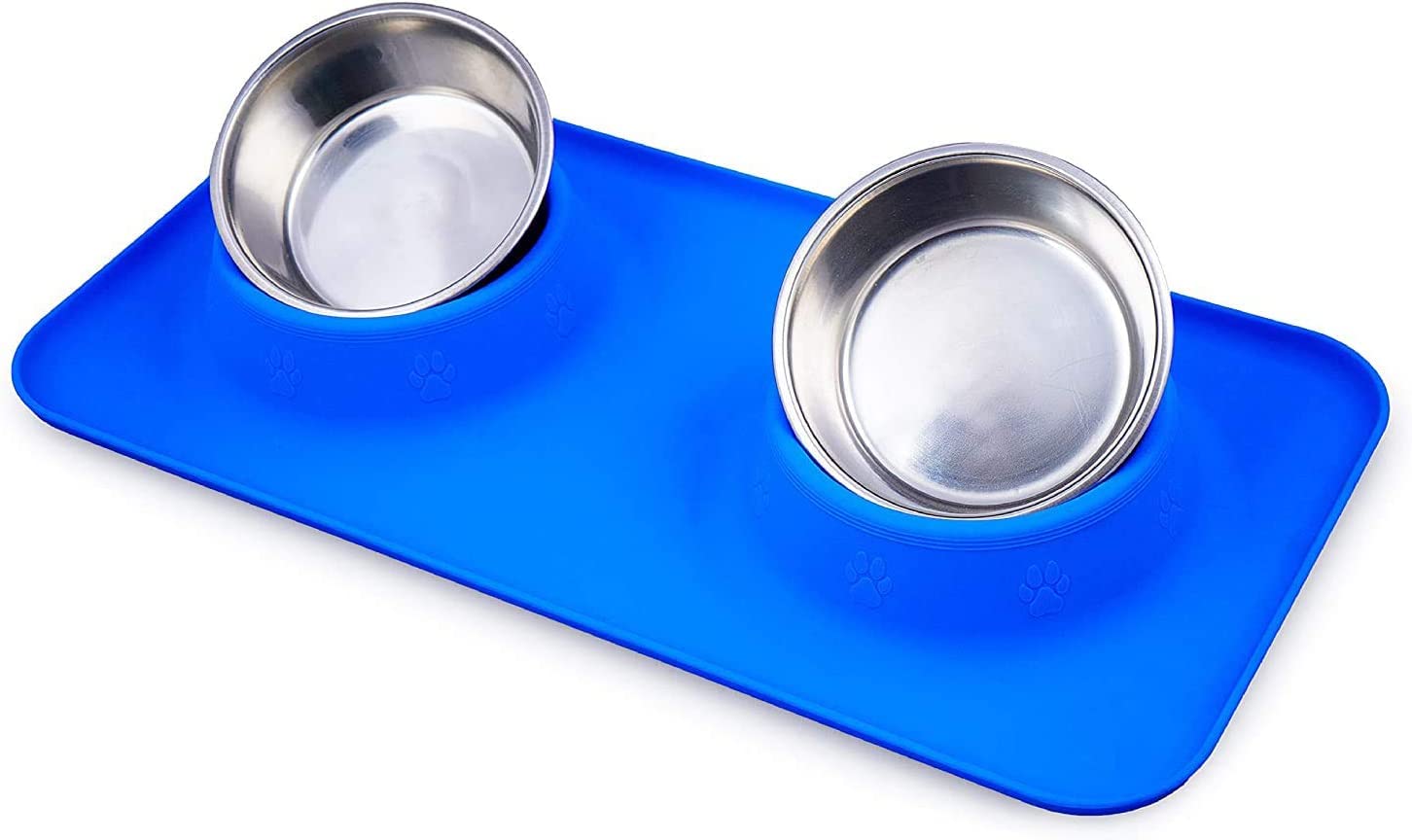 RK MART Pet Paradise Silicone Bowl Double for pet Feeding Water and Food Bowl (Set of 2). (Large) (B0BKT81VR3) Amazon Price History, Amazon Price Tracker