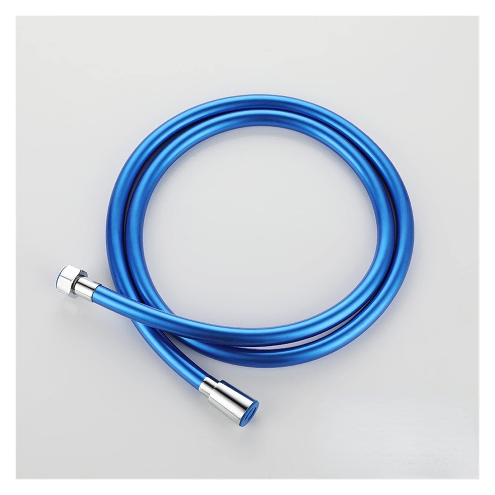 Oro Spazzolato ad Alta Pressione in PVC;Flessibile Doccia Liscio in PVC Nero for Vasca da Bagno Soffione Doccia Flessibile Flessibile Doccia Rotazione a 360° xiaoyu (Color : Blu, Size : 150cm