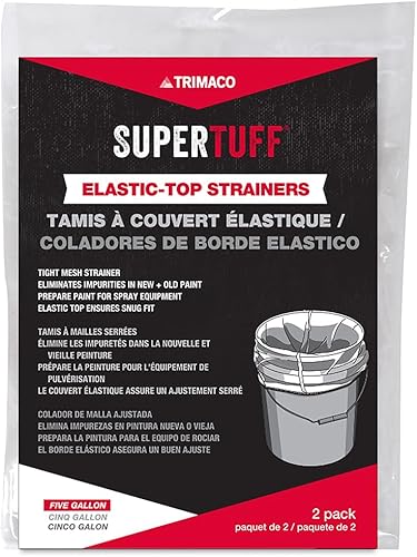 Trimaco Colador de pintura superior elástico, tamaño de 5 galones, 2 por paquete