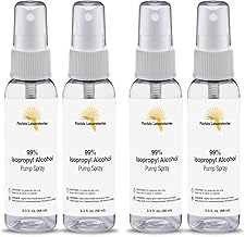 Isopropyl Alcohol 99% Travel Size Spray Bottles - 4 Pack (Portable 2.3oz Size) - Manufactured in The USA