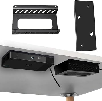 Under Desk Mount for Dell WD19 / WD19S / WD19TB / WD19TBS / WD22TB4 Dock Station + Power Bricks Mount Holder Kit Fits 130W/180W,Dell Docking Station and Power Bricks with Under Desk Mount Holder Kit