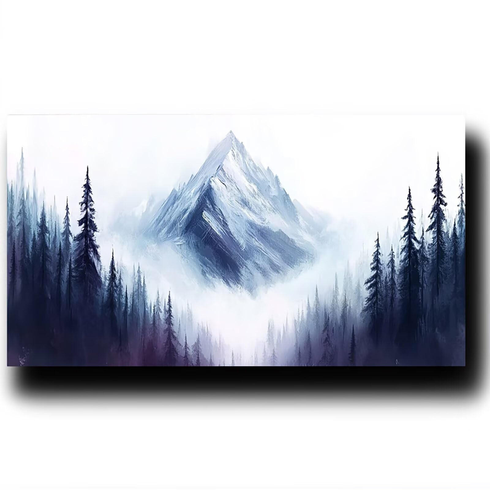 DIY Malen nach Zahlen Erwachsene Berg Malen nach Zahlen ab 7 jahre Mädchen Baum Kreativ set für Erwachsene mit Leinwand Acrylfarben set und Pinsel, Bastelset zum Bemalen für Wanddeko 80X160cm 7w-D-W