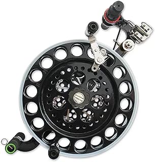 Kite Flying Tool, Kite Line Winder, Grip Wheel with Anti-Reverse & Lock, Line-Guide,Labor Saving Kite String Reel Winder for Adult (Color : Black, Size : 32cm)