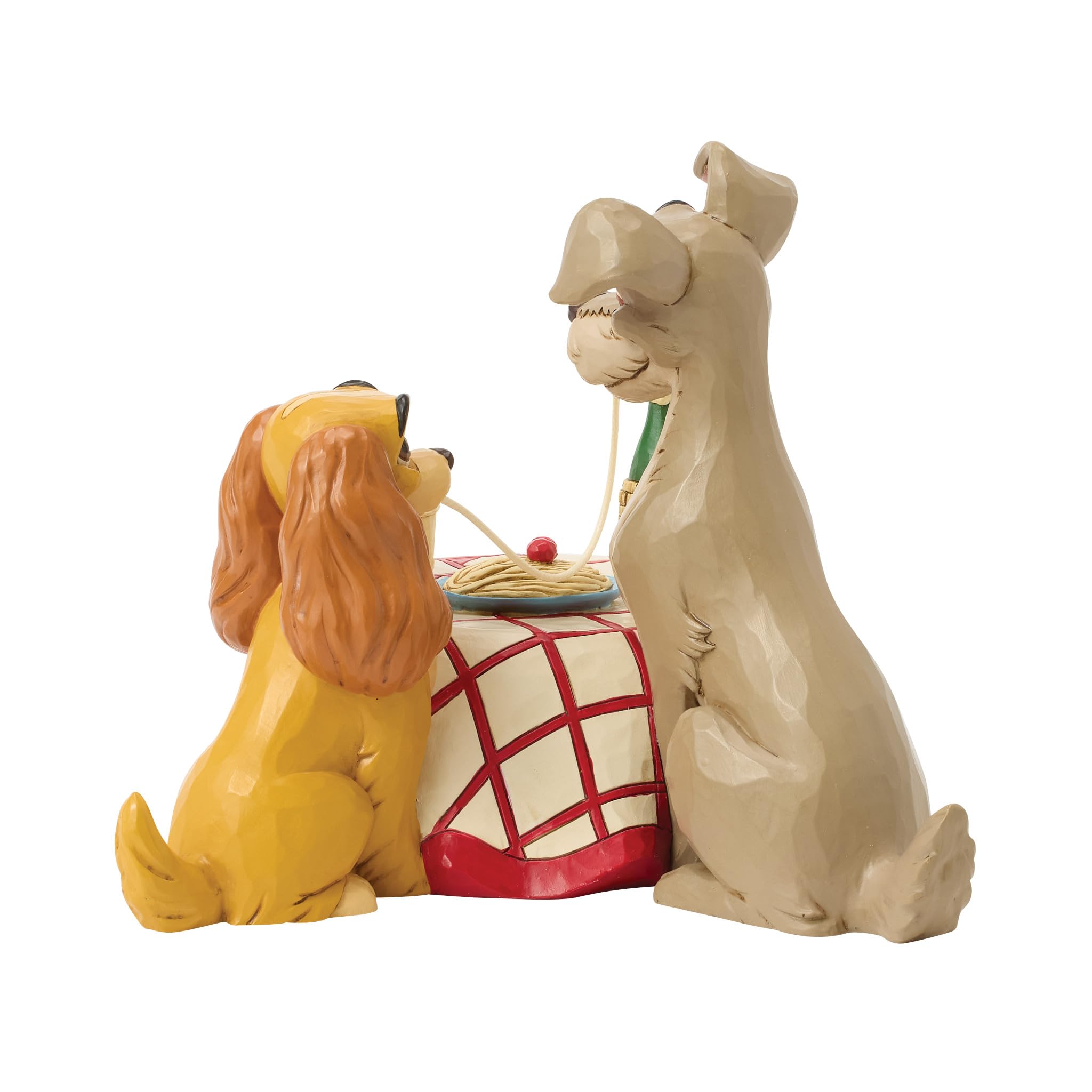 Disney Traditions Figurine à LED Lady and Tramp Scène Spaghetti