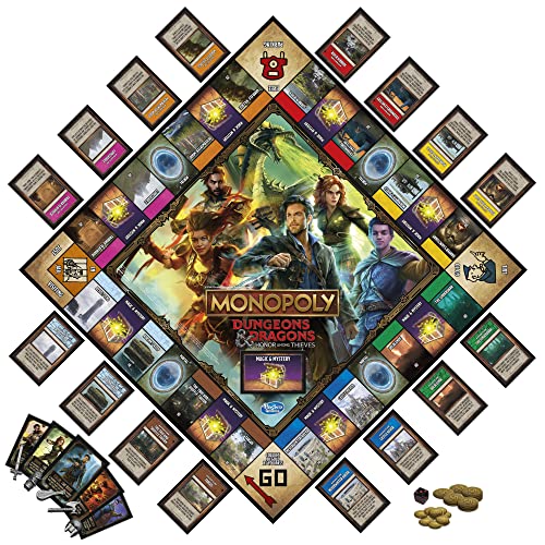 Monopoly Dungeons & Dragons: Honor Among Thieves Game, Inspired By The D&D Movie, Monopoly D&D Board Game For 2-5 Players, Ages 8 And Up #TOP2