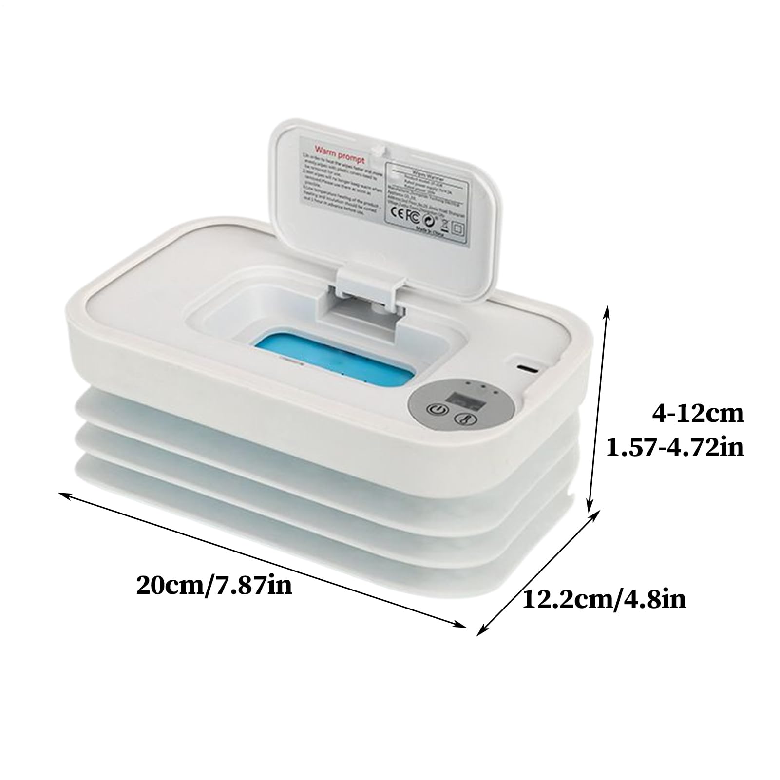 Calentador de Toallitas Húmedas para Bebé,Dispensador Portátil Para Viajes Con Calentador De Toallitas Sin Cables - Suministros Para Bebé Con 3 Modos Para Viajes Por Carretera De