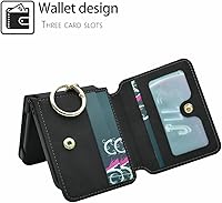 Vista 6 de Asuwish Funda para teléfono Samsung Galaxy Z Flip 4 5G 2022 con anillo para correa cruzada, cordón, soporte para tarjeta de crédito, accesorios