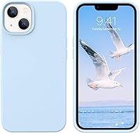 Vista 1 de GUAGUA Funda para iPhone 13 Mini, iPhone 13 Mini, funda de silicona de gel suave, delgada, ligera, forro de microfibra, textura de cojín a prueba