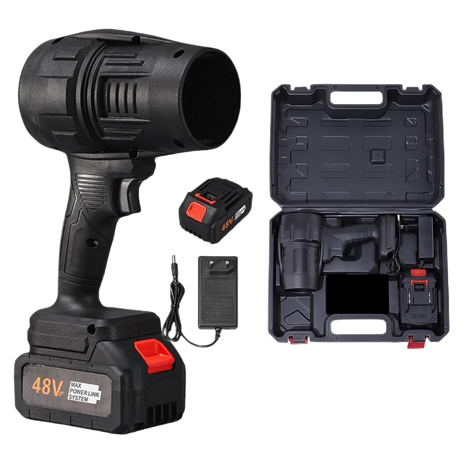 Soffiatore senza fili, per la pulizia del patio, portatile, per giardino, cortile, auto, casa, neve, campeggio, batteria e caricabatterie inclusi | Soffiatore elettrico per la pulizia di giardino, patio, , marciapiede, cura del prato e neve