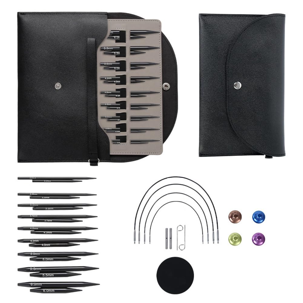 Hndhbfgrt Circular Knitting Needles Set Interchangeable Knitting Needles Set Shorties Circular Knitting Needles