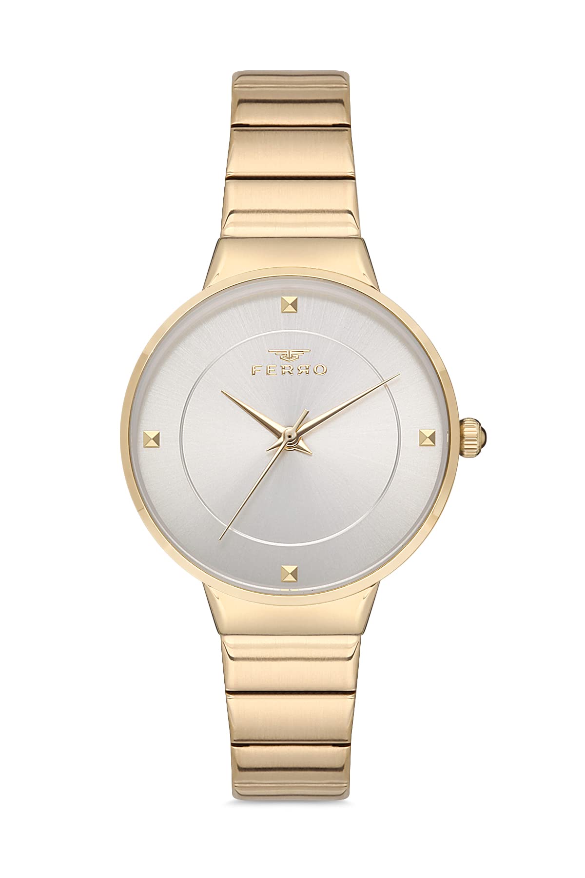 Ferro Analog Silver Dial Womens Watch-F40080A-B (B09RWLXS44) Amazon Price History, Amazon Price Tracker