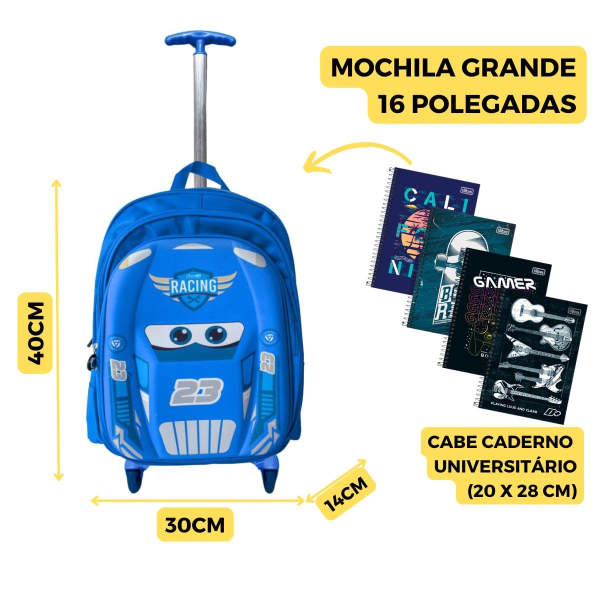 Mochila Rodinha 3d Macqueen Infantil Meninos Escolar Carros (Azul) em promoção! Veja a oferta e mais achadinhos de Mochilas escolares 4 Hoje é o melhor dia para comprar Mochila Rodinha 3d Macqueen Infantil Meninos Escolar Carros (Azul) com aquele preço maroto! Promoção! Aproveite a oferta! 4