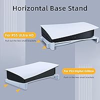 Vista 3 de Mcbazel Soporte horizontal para PS5, accesorios de soporte base compatibles con Playstation 5 Disc y ediciones digitales, grisblanco