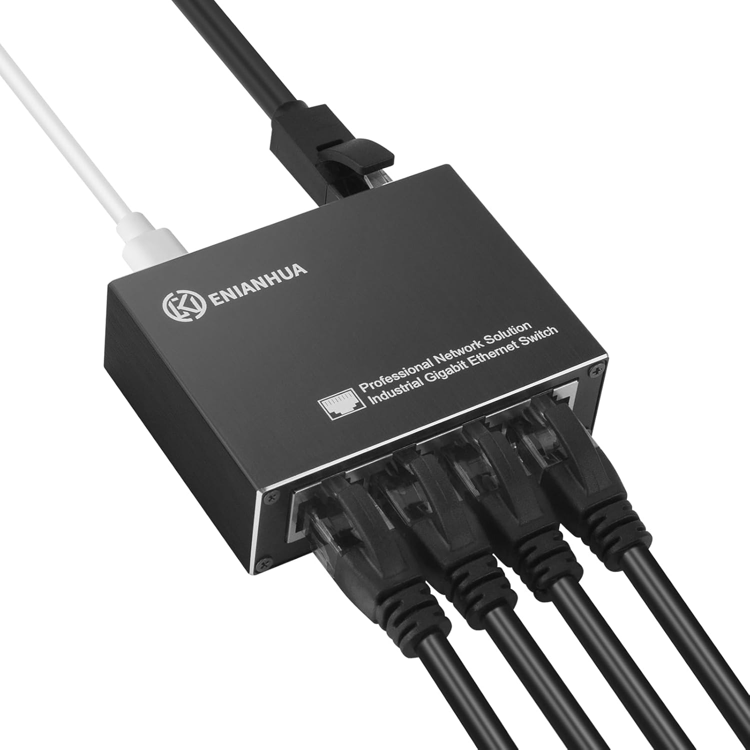 Mini 5 Port Gigabit Unmanaged Ethernet Switch 10/100/1000 Mbps, Network Hub, Desktop or Wall Mount, Office Ethernet Splitter, Plug & Play, Fanless & Metal Design, Sturdy Metal Design