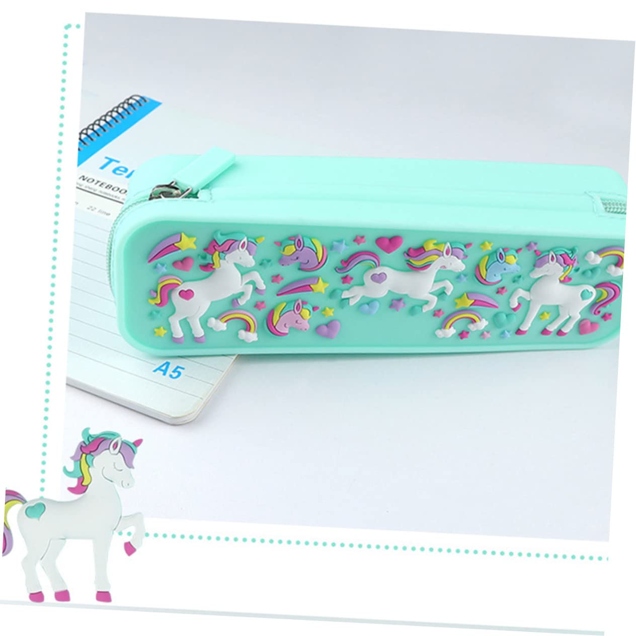 Tofficu 2pezzi Astuccio Silicone Per Capacità Design Per Scuola e Organizzatore Cancelleria Per Ragazze e