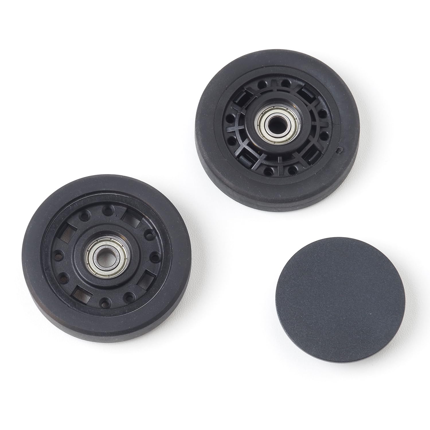 Luggage Wheels Replacement 55 * 11mm, Swivel Caster Wheels Bearing Repair Kits Double Luggage Wheels Rubber Suitcase 8PCS with Precision Bearing for Replacement Travel Suitcase Caster