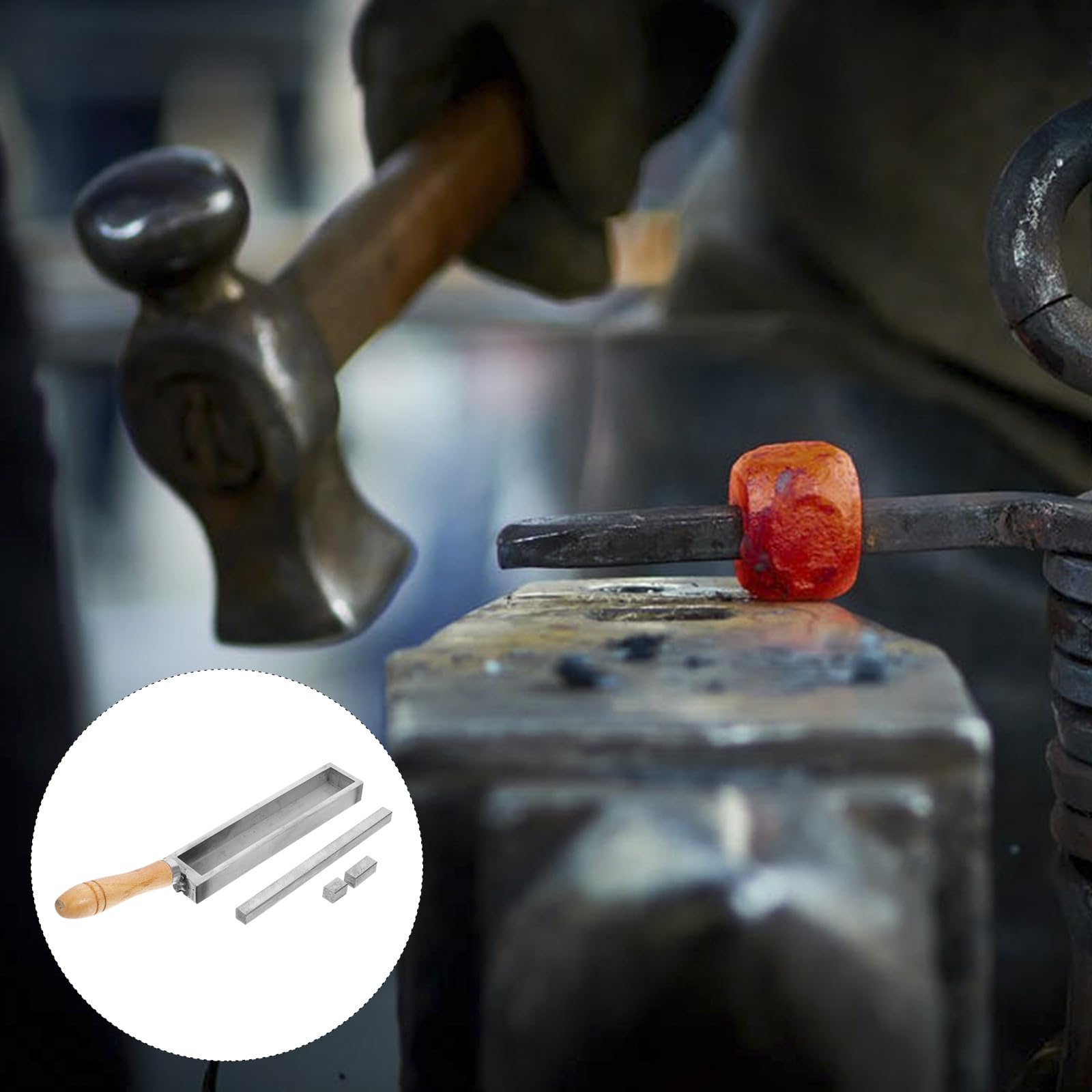 Stampo per Metalli in Ferro per Oro e Argento, Design, Adatto per Raffinazione e Colata in Forgiatura