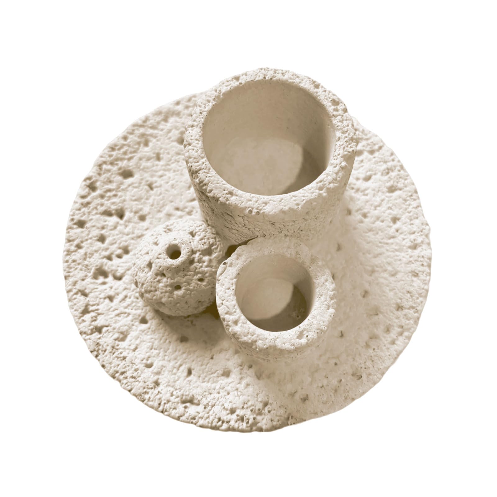 Rustics Cement Incenses Burners Holder for Sages Stick Spiritual Ritual Relaxation Meditations Ritual Accessories Sages Stick Holder with Ashes Catchers