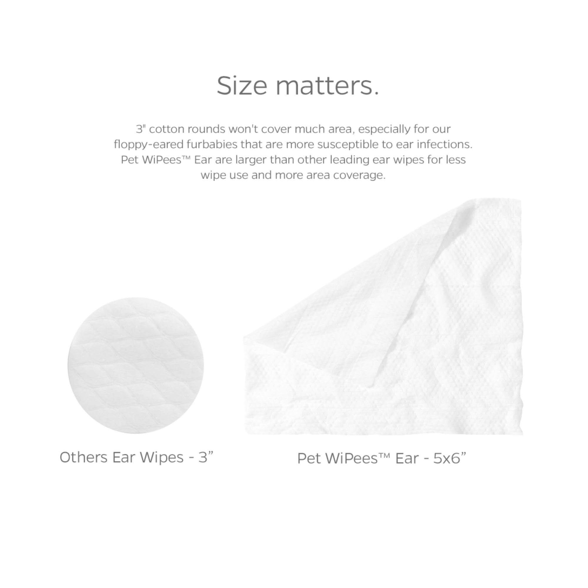 Ear Pet WiPees&trade; – 100 Ear Wipes for Dogs & Cats, All Natural Dog Ear Wipes for Infection & Itchy Ears, Gentle Cat & Dog Ear Cleaner for Daily Hygiene (Natural, 100ct) - image 5