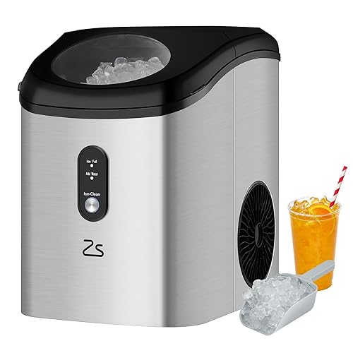Miniatura 1 de Litake Nugget - Encimera para hacer hielo masticable suave, fabricación rápida de hielo en 6-8 minutos, 33 libras24 horas, limpieza automática,