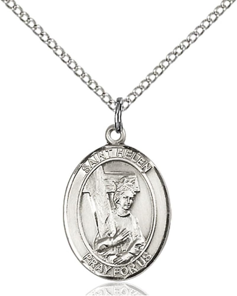 Bonyak Jewelry St. Helen Hand-Crafted Oval Medal Pendant in Sterling Silver