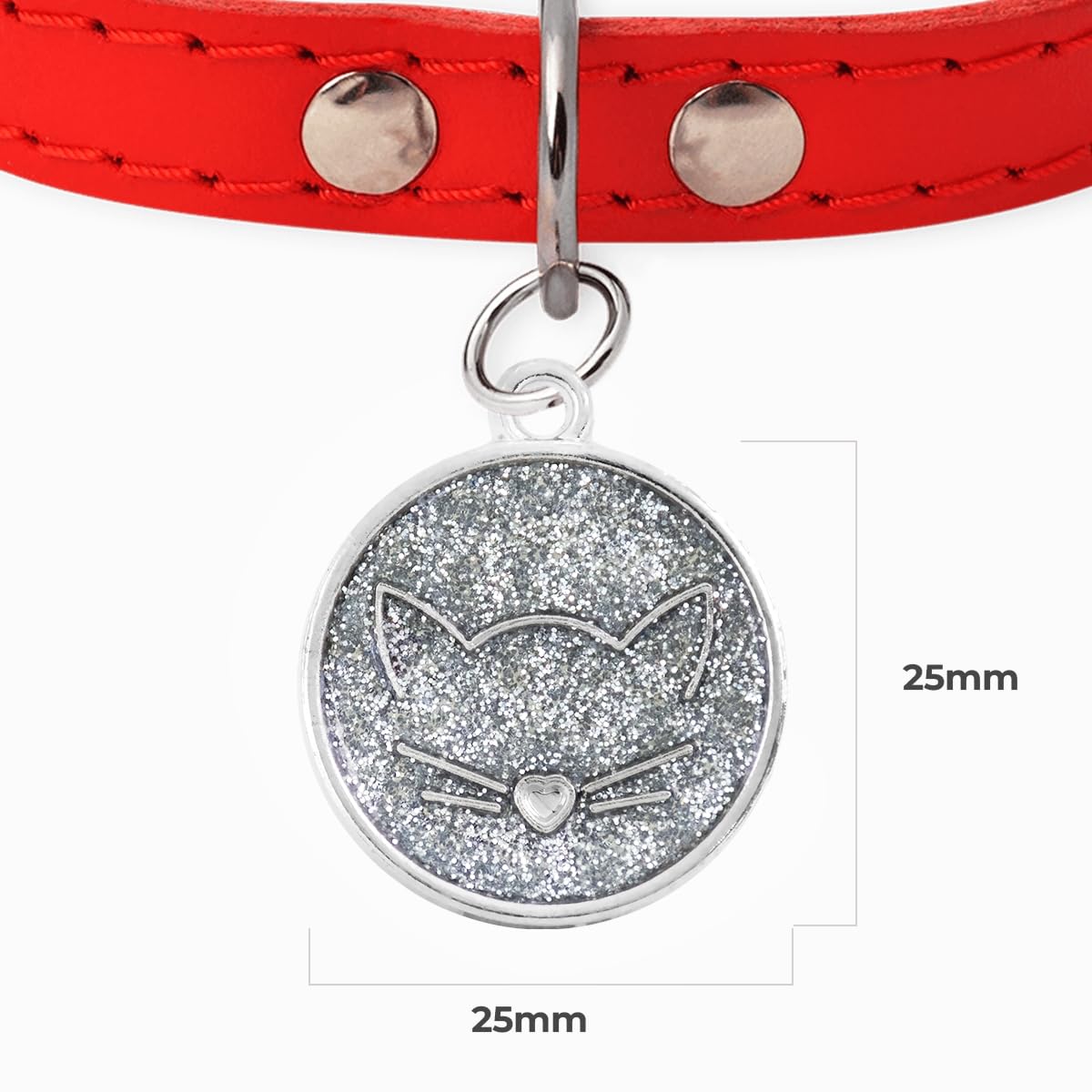 Medaglietta Personalizzata A Forma Di Zampa Per Cani E Gatti - Argento - Foto 2