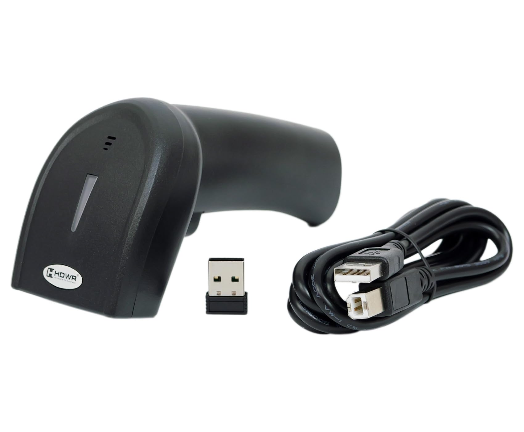 USB, Wireless, Lettore di Codici a Barre, Lettore di Codici a Barre Professionale per Codici 1D, Compatto e Conveniente, Lettore di Codici a Barre Manuale, Plug & Play, HDWR HD26C