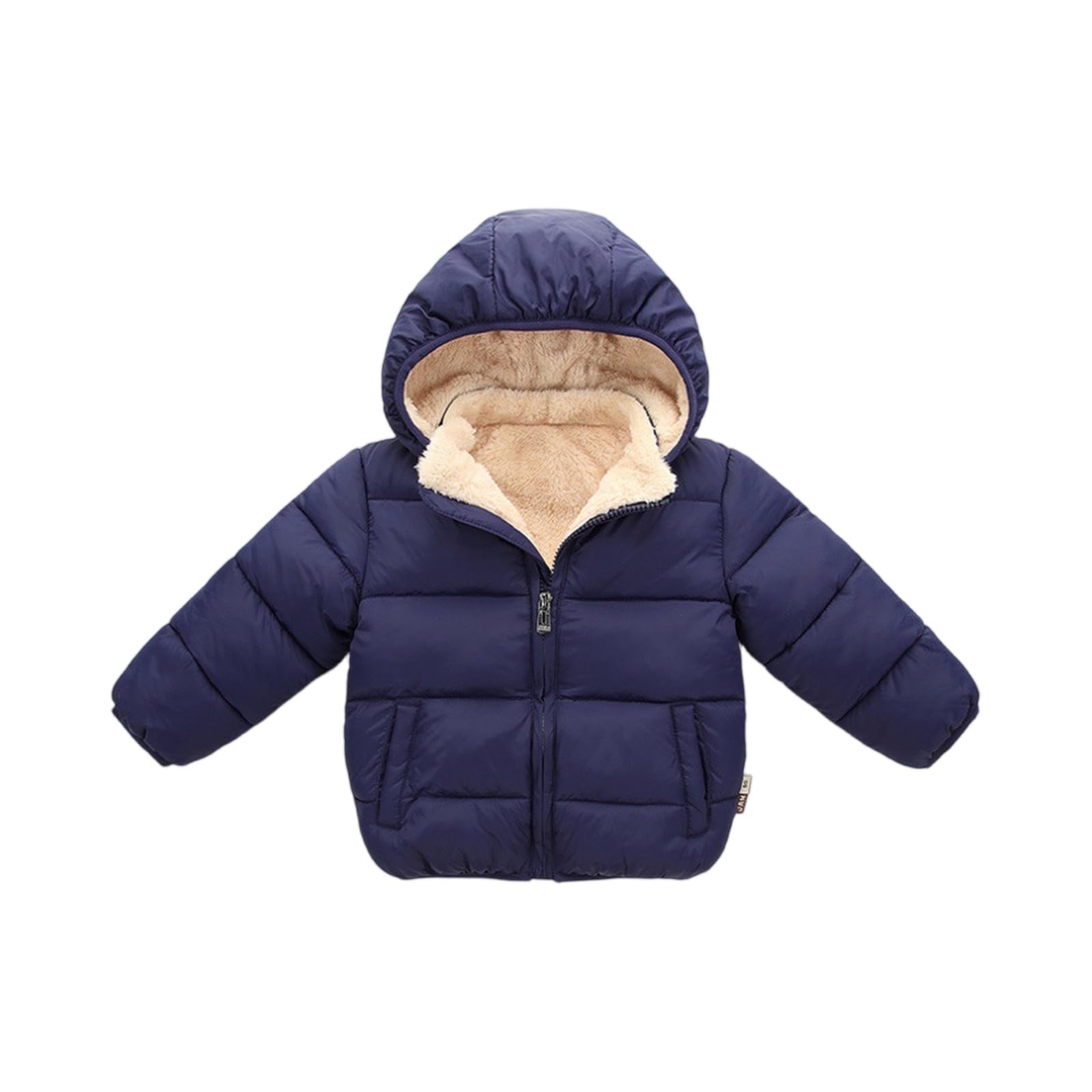 Steppjacke Mädchen mit Kapuze Winterjacke Kinder Jungen Warm Puffer Jacke Gefüttert Wintermantel Teddyfutter Fleecejacke Kleinkinder Daunenjacke Winter Steppmantel Outdoor Kinderjacken