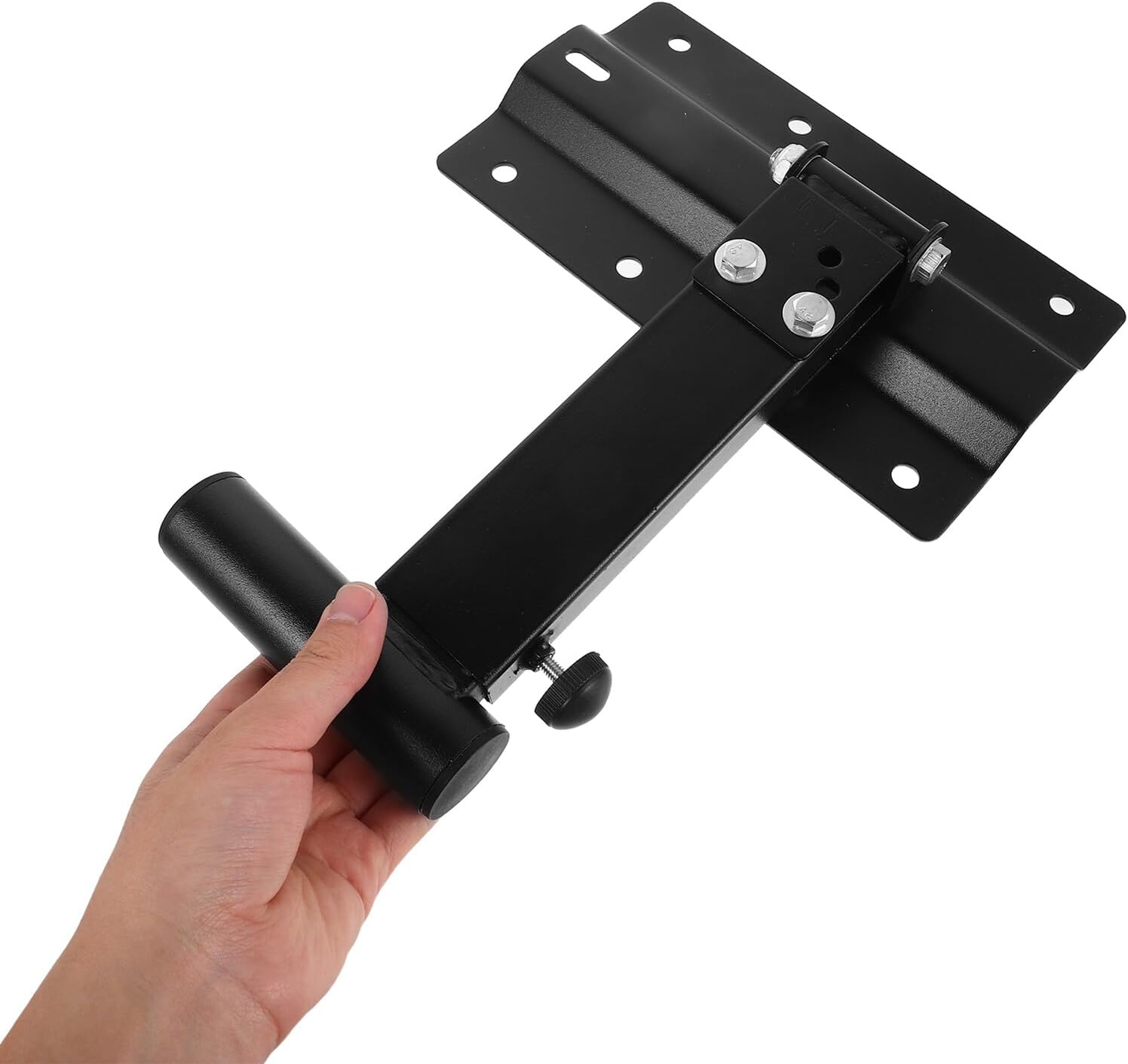 Heavy Duty Adjustable Extendable Speaker Wall Mount Bracket for Professional Audio Systems, Telescoping Arm Speaker Holder Supports to 35kg for Ktv Rooms and Stage Use
