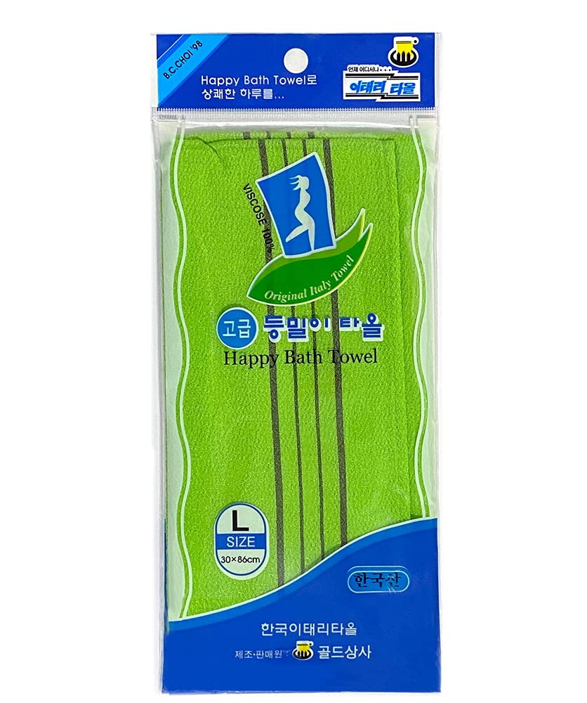 Goldsangsa Happy Bath Towel Large Green 1 Count