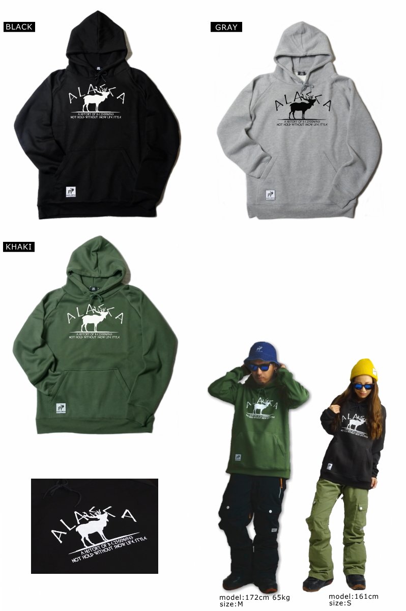 Amazon.co.jp: ALASCA パーカー スノーボード RAGLAN PULLOVER PARKA