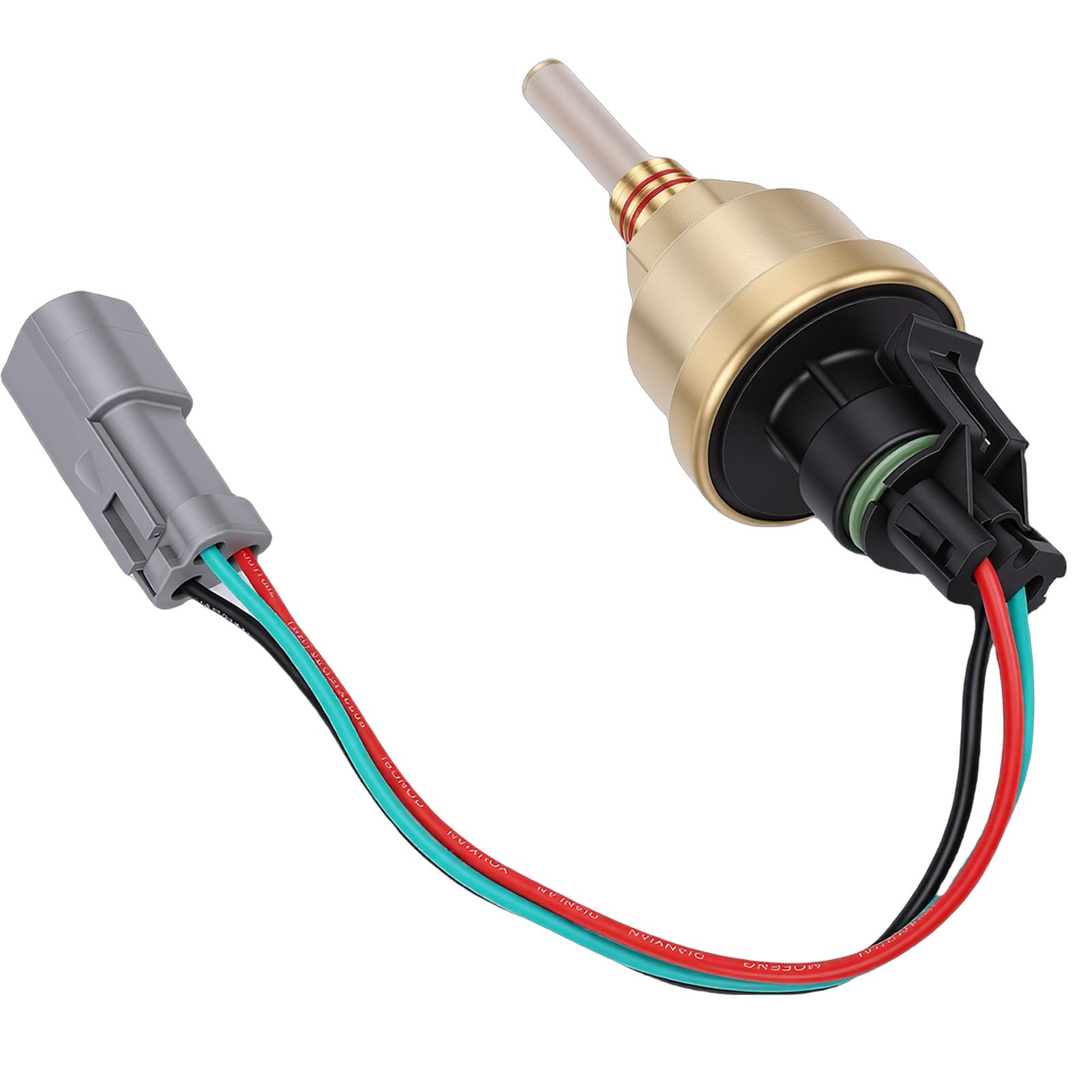 Zunate Sensor de Temperatura del Refrigerante de Excavadora de Repuesto, Material de Primera Calidad, Nailon y Latón para C10 C12 C15