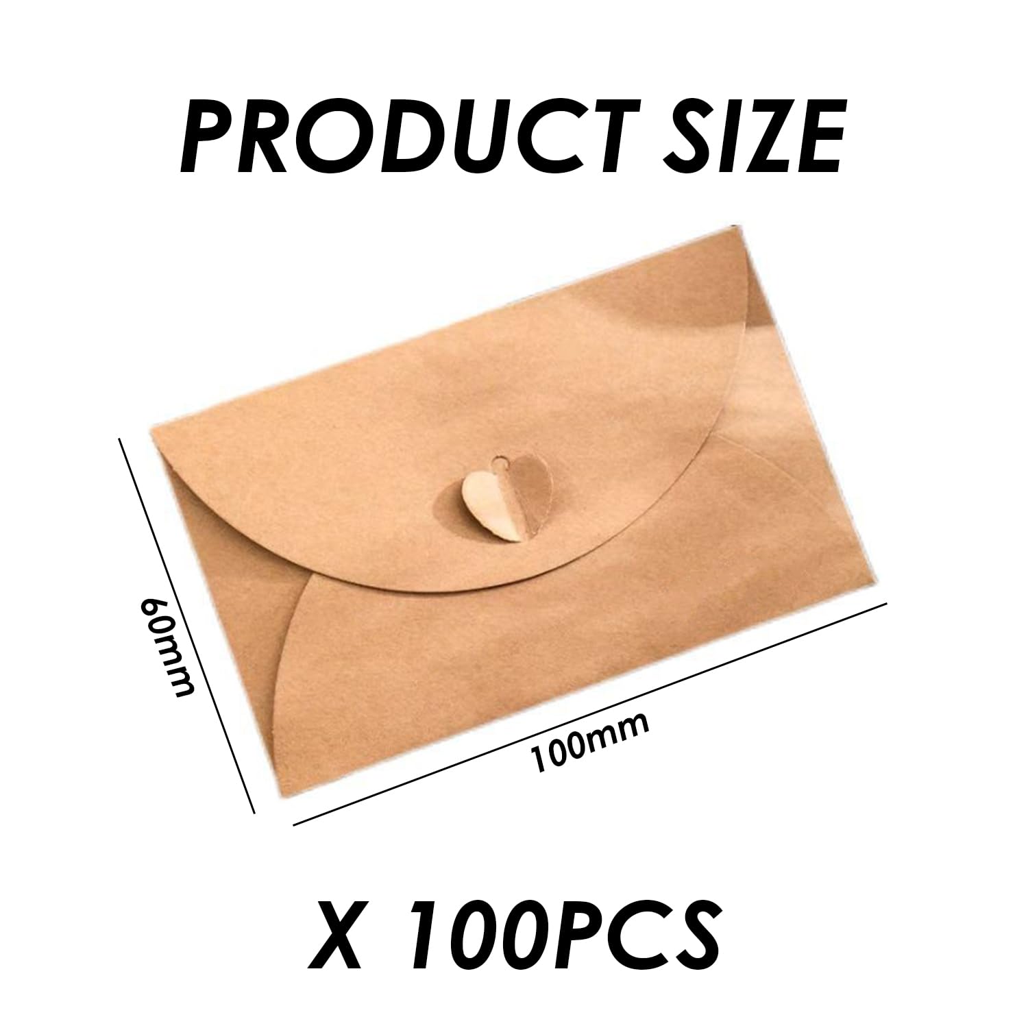 100 sztuk koperta z papieru typu kraft, miłosne, kreatywne koperty, jednokolorowe, przechowywanie kart, zaproszenia na kartki z życzeniami, kreatywne zaproszenia