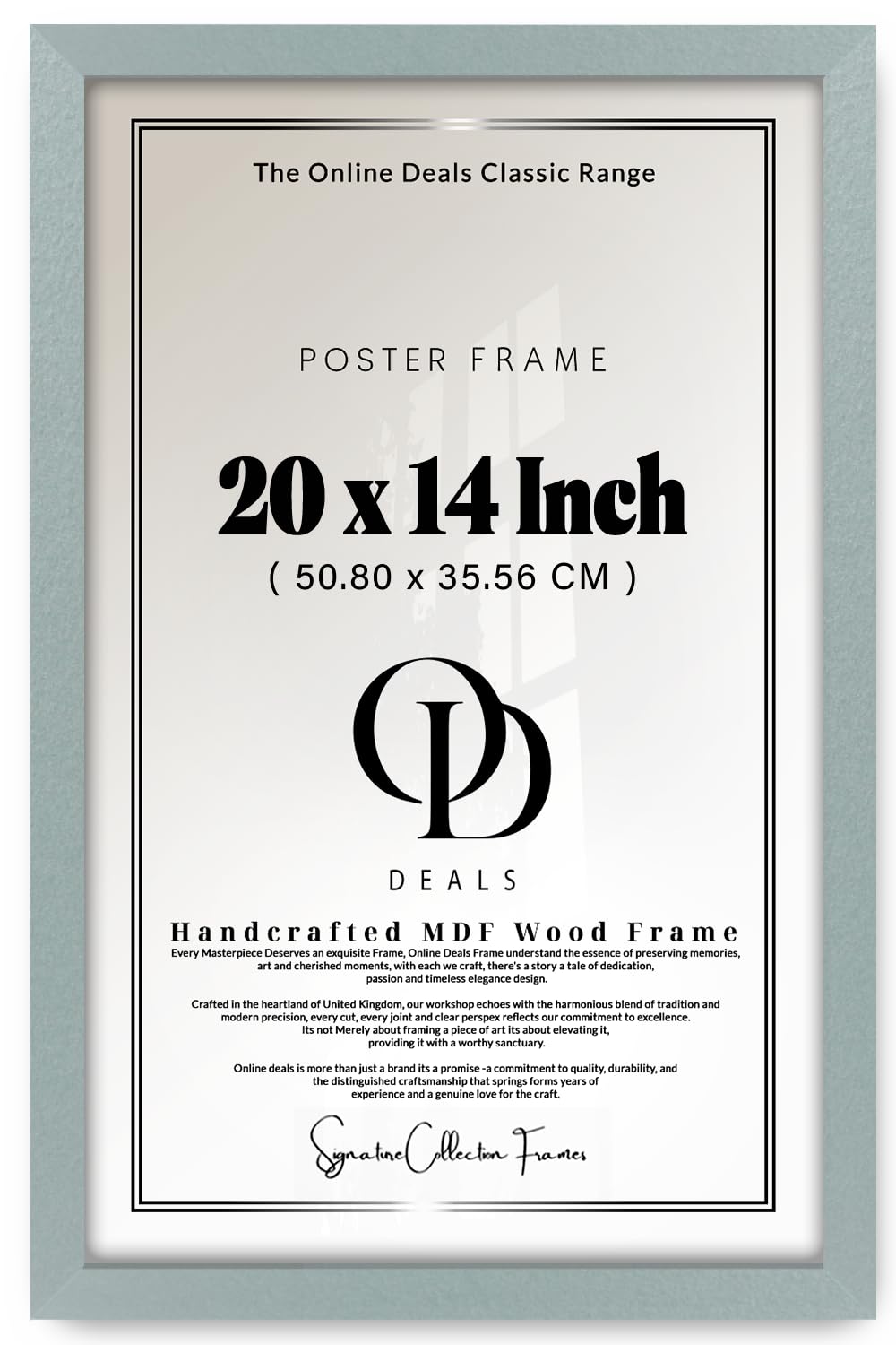 Od Deals Silver — Rectangle Photo Frame 20 X 14 Inch Picture Frame, Border For Photo And Document Display | Certificate Frame, Wall Mountable, With Removable Mat (Anniversary Birthday Wedding)