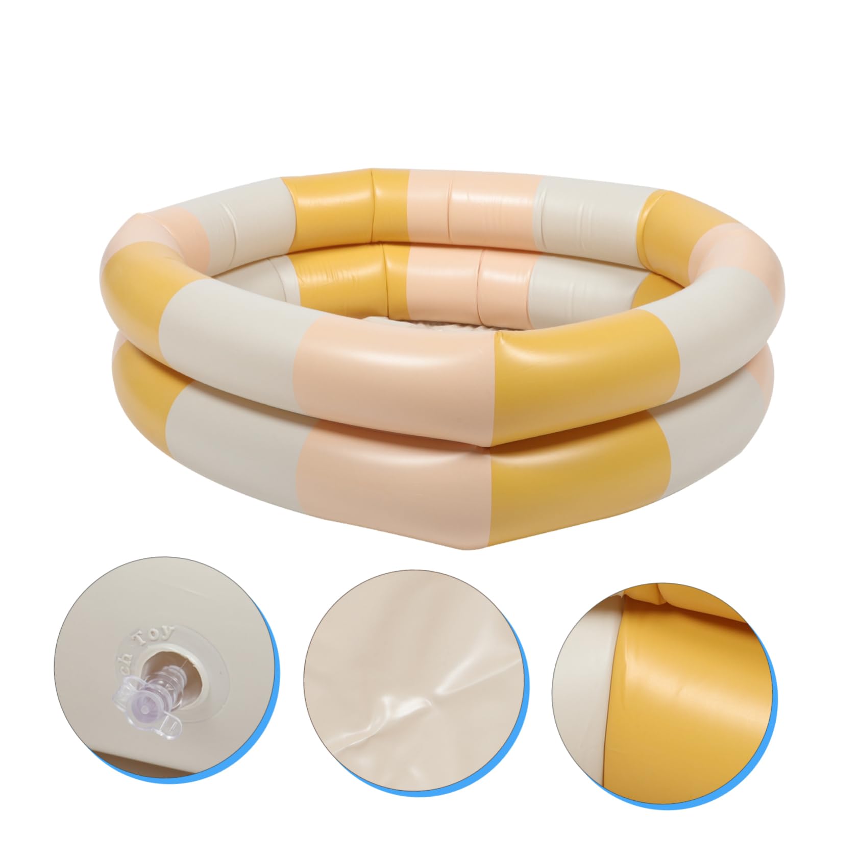 Happyyami Piscina Hinchable Infantil Diseño Redondo para Bebés y Fácil De Inflar y Deflar para Verano