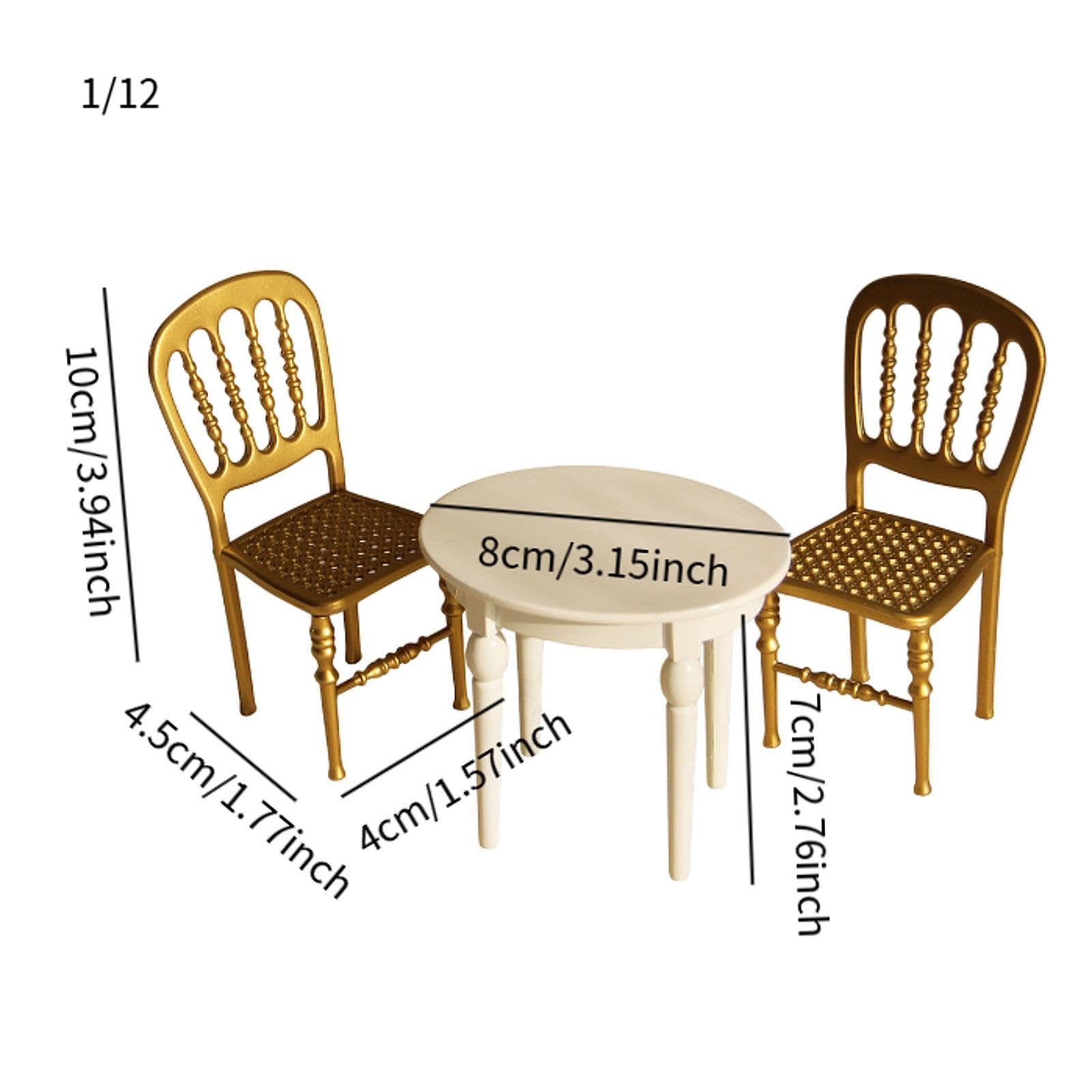 Juego de Muebles para Casa de Muñecas a Escala 1:12 con para Escenas, Blanco
