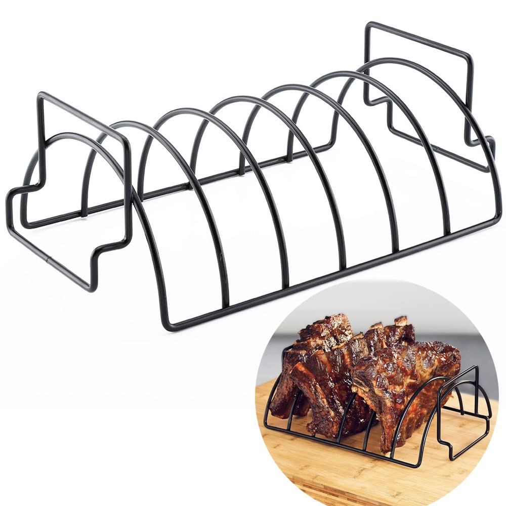 Porta Costolette Bbq, Supporto Per Costolette Barbecue, Supporto Per Arrosto Bistecca, per Grigliare Bistecche, Costine, Pollo Alla Griglia, 36 * 20 * 12 cm